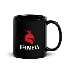 Helmeta Black Glossy Mug