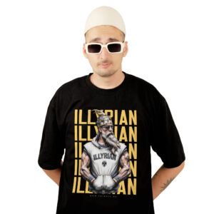 Unisex Oversized Skanderbeg Illyrian High Neck T-Shirt